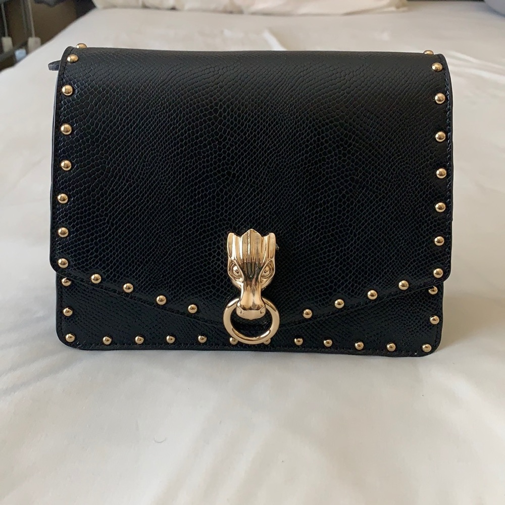 ASOS Gold Studded Black Bag